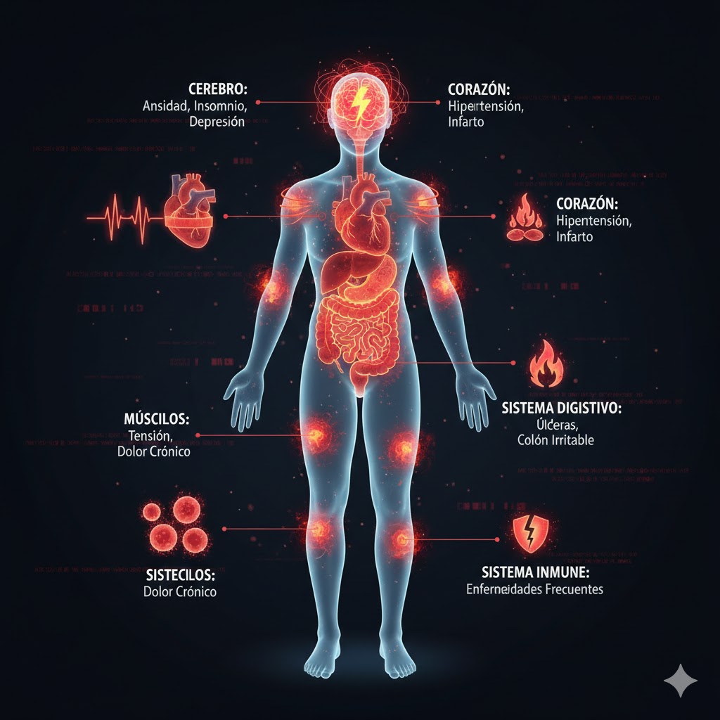 ¿Cómo afecta el estrés en el cuerpo ?