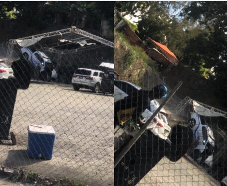 Camioneta de la Policía Nacional se estrella en Jarabacoa tras presunta falla en los frenos