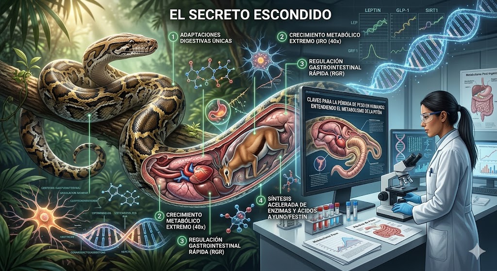 El secreto que esconden las pitones y que podría ofrecer claves para la pérdida de peso