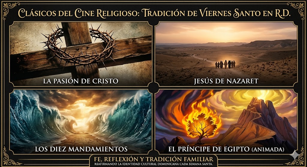 Clásicos del cine religioso marcan la tradición del Viernes Santo en los hogares dominicanos