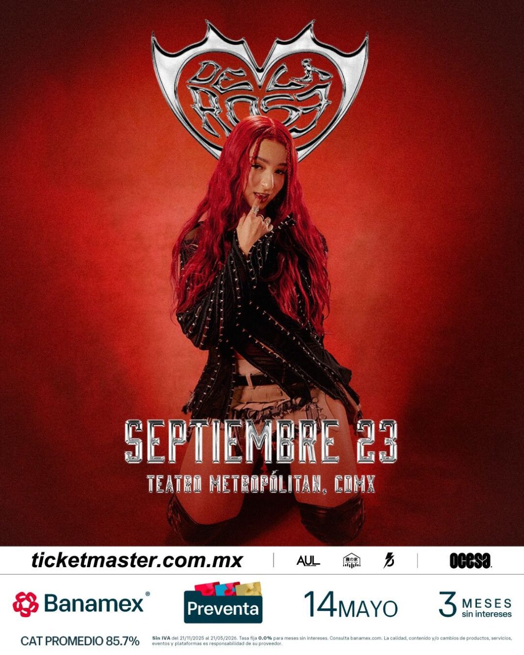 De La Rose debutará en solitario en México con show en el Teatro Metropólitan