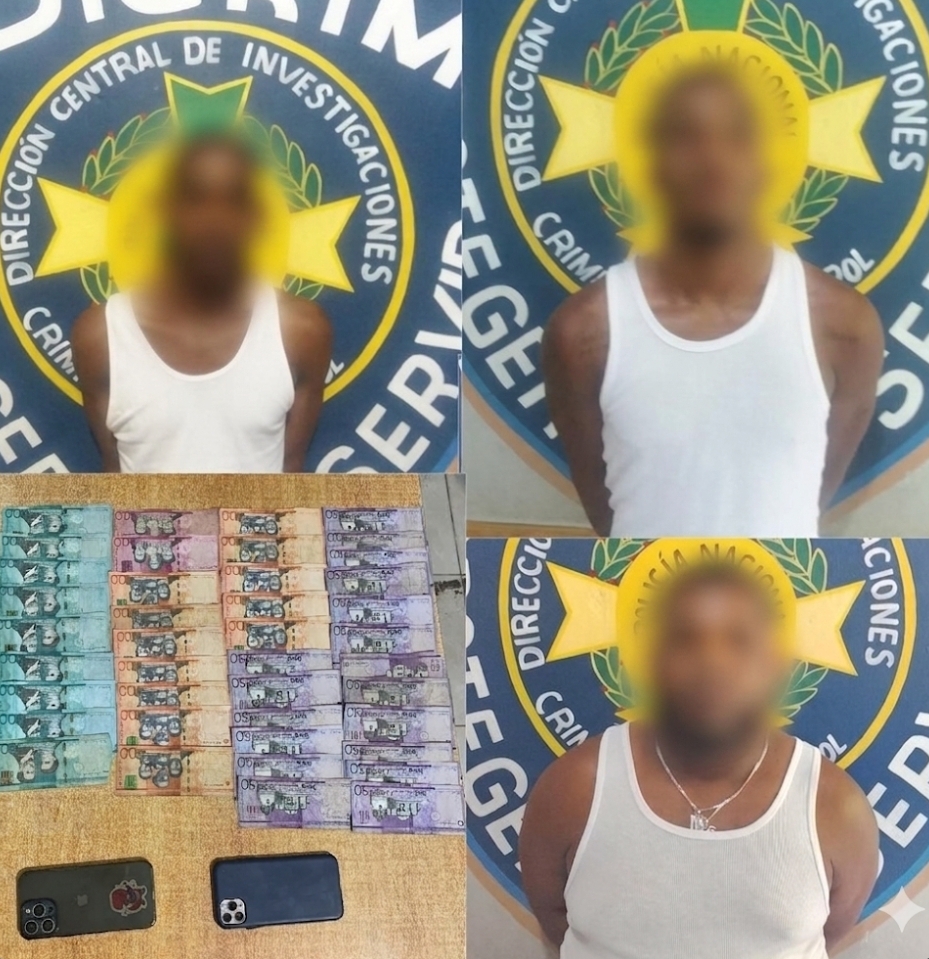 Policía apresa a tres hombres acusados de asaltar colmado con una pistola de juguete en Cabral, Barahona