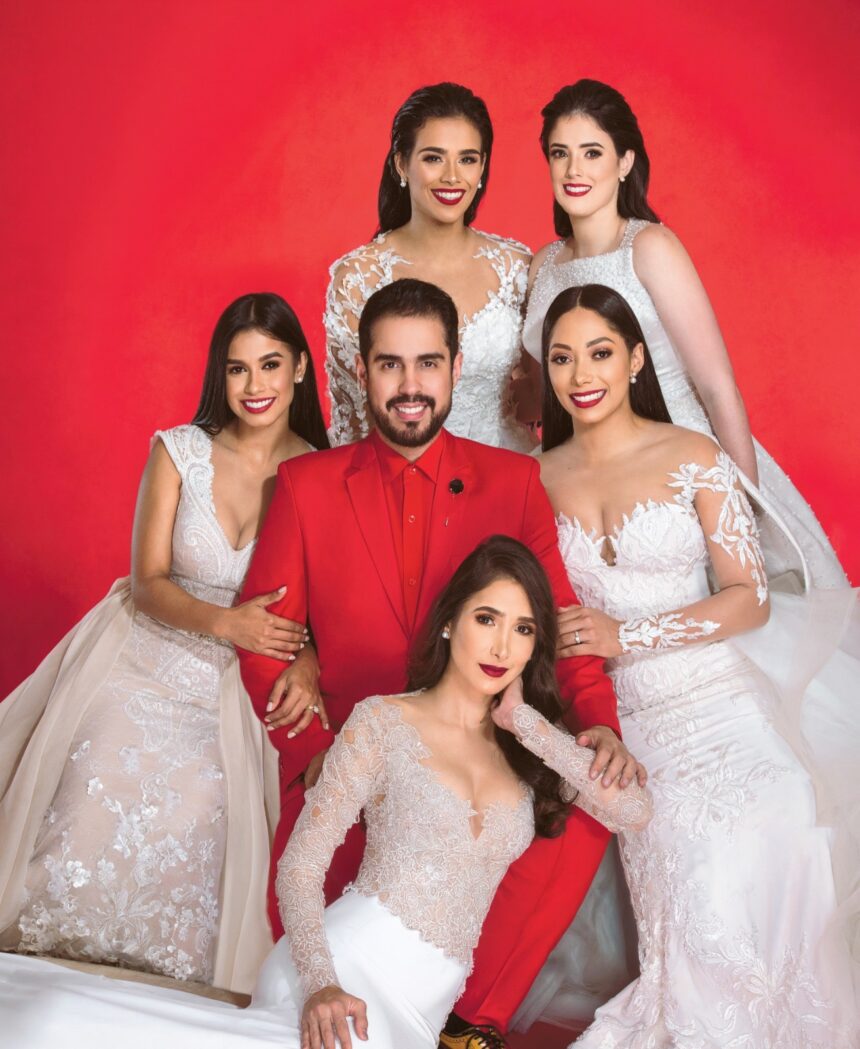 Luis Domínguez, el diseñador que creó el vestido de novia de Tania Medina para su boda en Italia