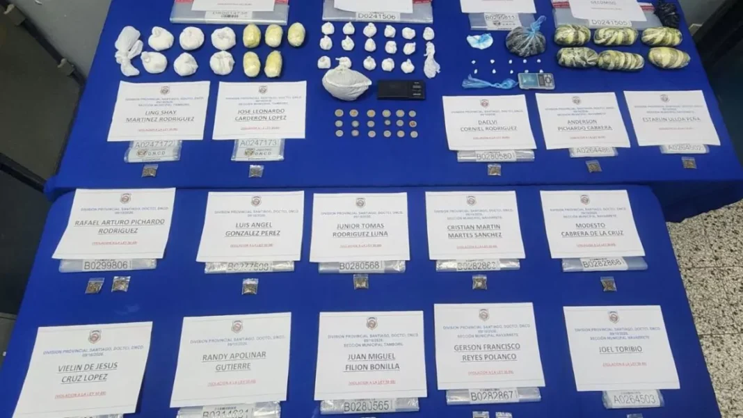 Operativos en Santiago dejan 59 detenidos y más de 15,000 gramos de drogas incautadas